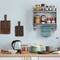 2-Tier Wood Wall Mounted Bathroom Shelf with Towel Rack